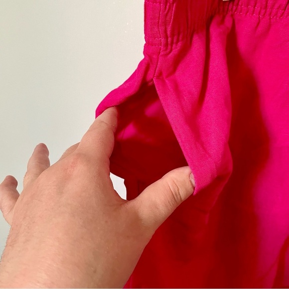 H&M Linen Blend Pink Pull On Elastic Waist Shorts NWT Size XXL - Picture 3 of 6